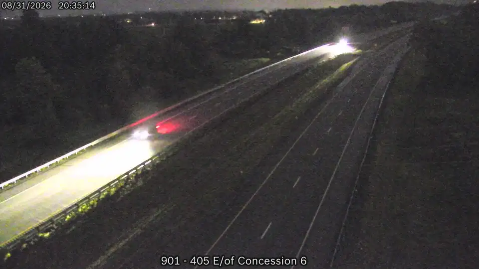 Highway 405 east of Concession 6 Road