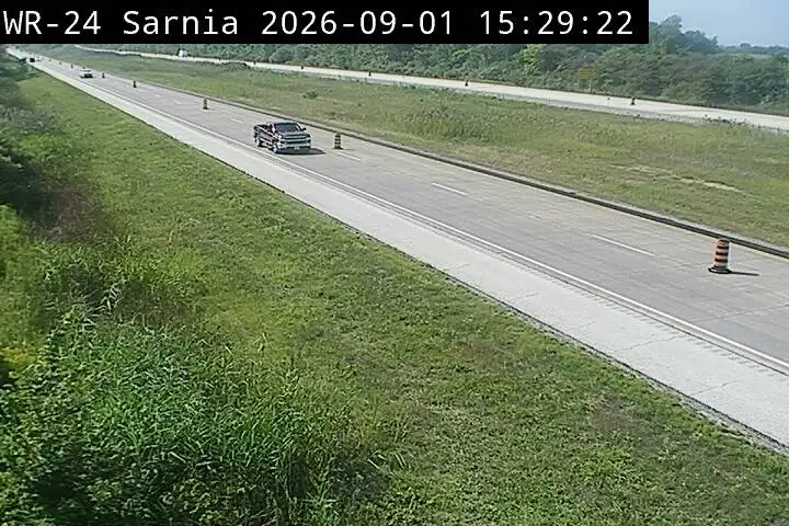 Highway 402 near Camlache Road looking west