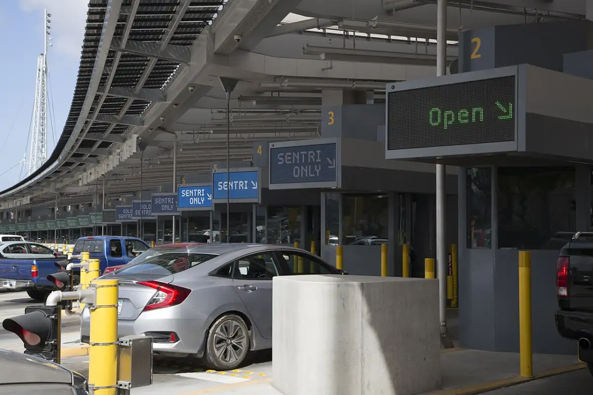 San Ysidro vehicle lanes and inspection booths