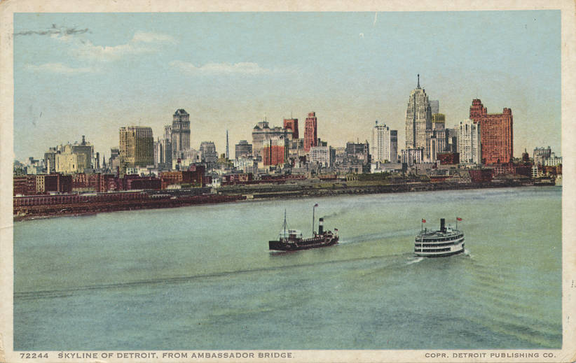 Detroit and Windsor skyline